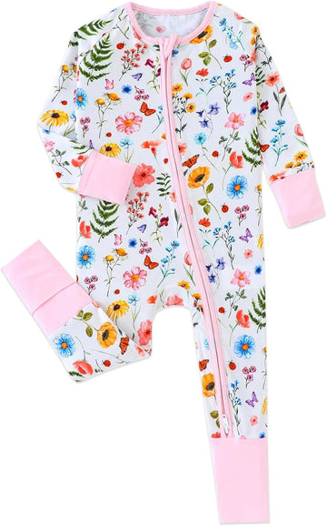 Viscose of Bamboo Convertible Footie Pajamas for Boys Girls