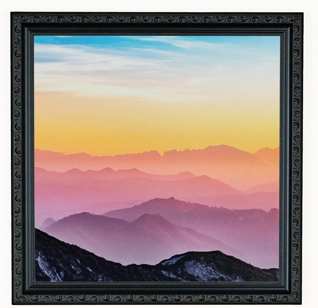 24x36 inch Black with Beads Wood Picture Frame, WOMD10188-24x36
