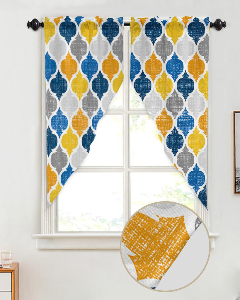 Swag Curtains Fall Valances for Windows Washable Kitchen Curtains Valances Rod Pocket Window Valance Curtains Retro