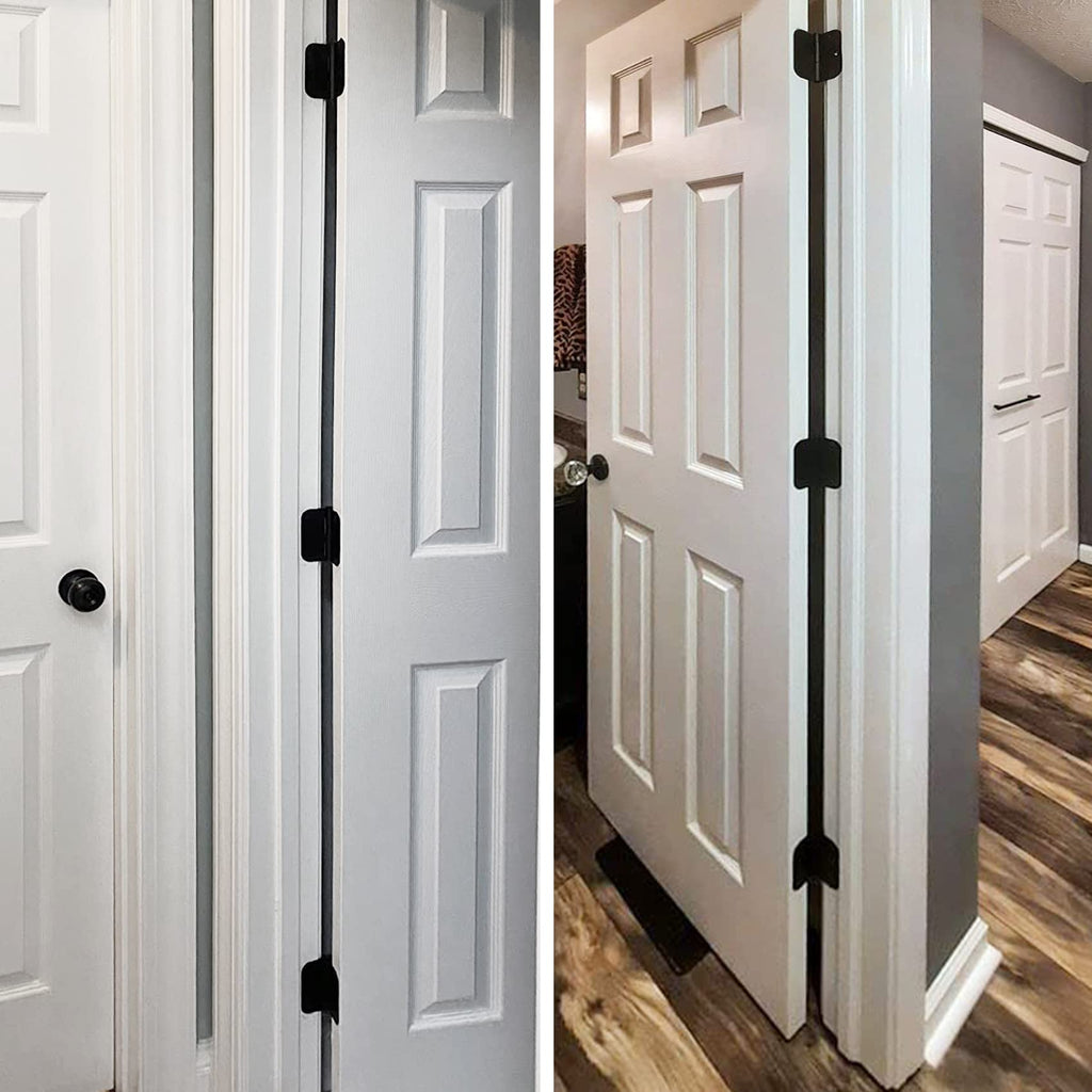 Rounded Matte Black Door Hinges 3.5 Inch 5/8" Radius Flat 30 Pack