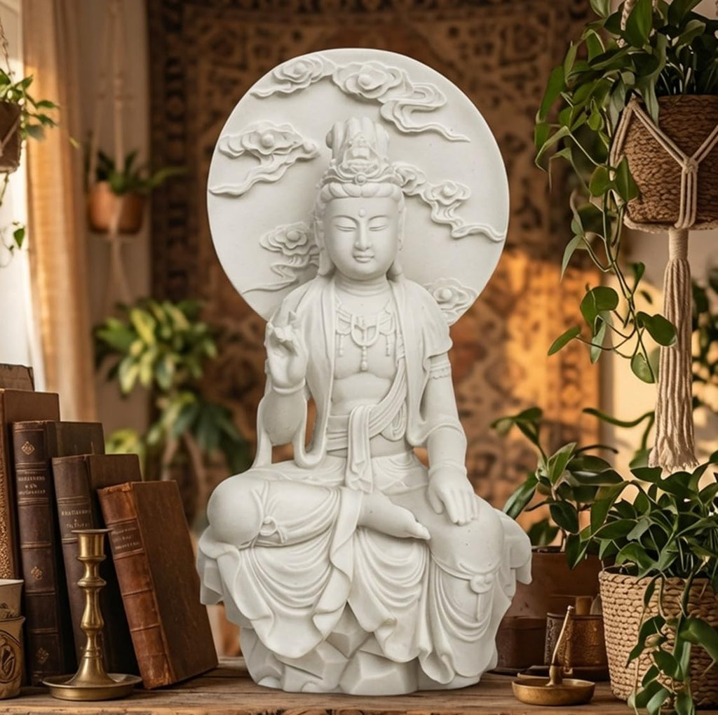 Kwan Yin Statue, Buddha, Sculpture, 8 Inch
