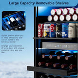 15 Inch Wine Fridge Dual Zone, Built in Wine Cooler Refrigerator 15 Inch Wide, 3