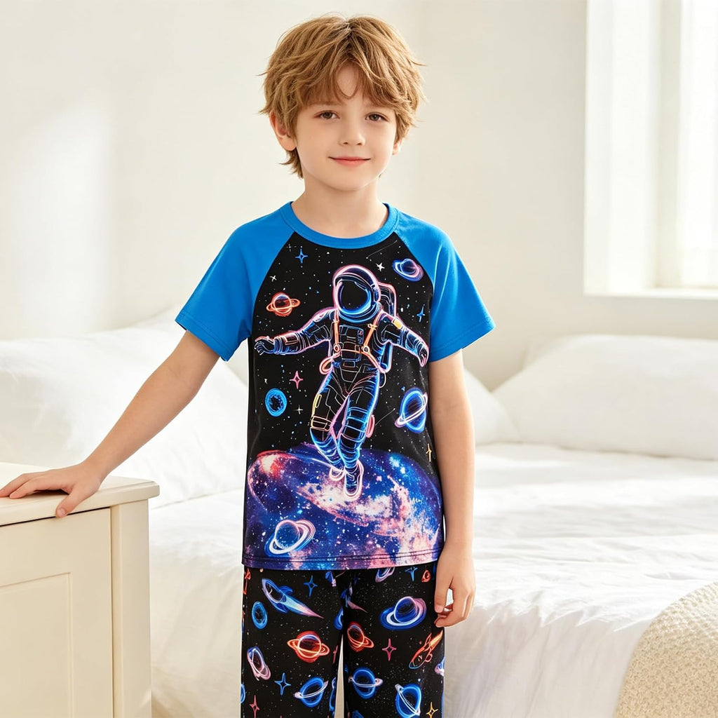 Boys Pajamas 2 Piece Kids Summer Pjs Loose Fit