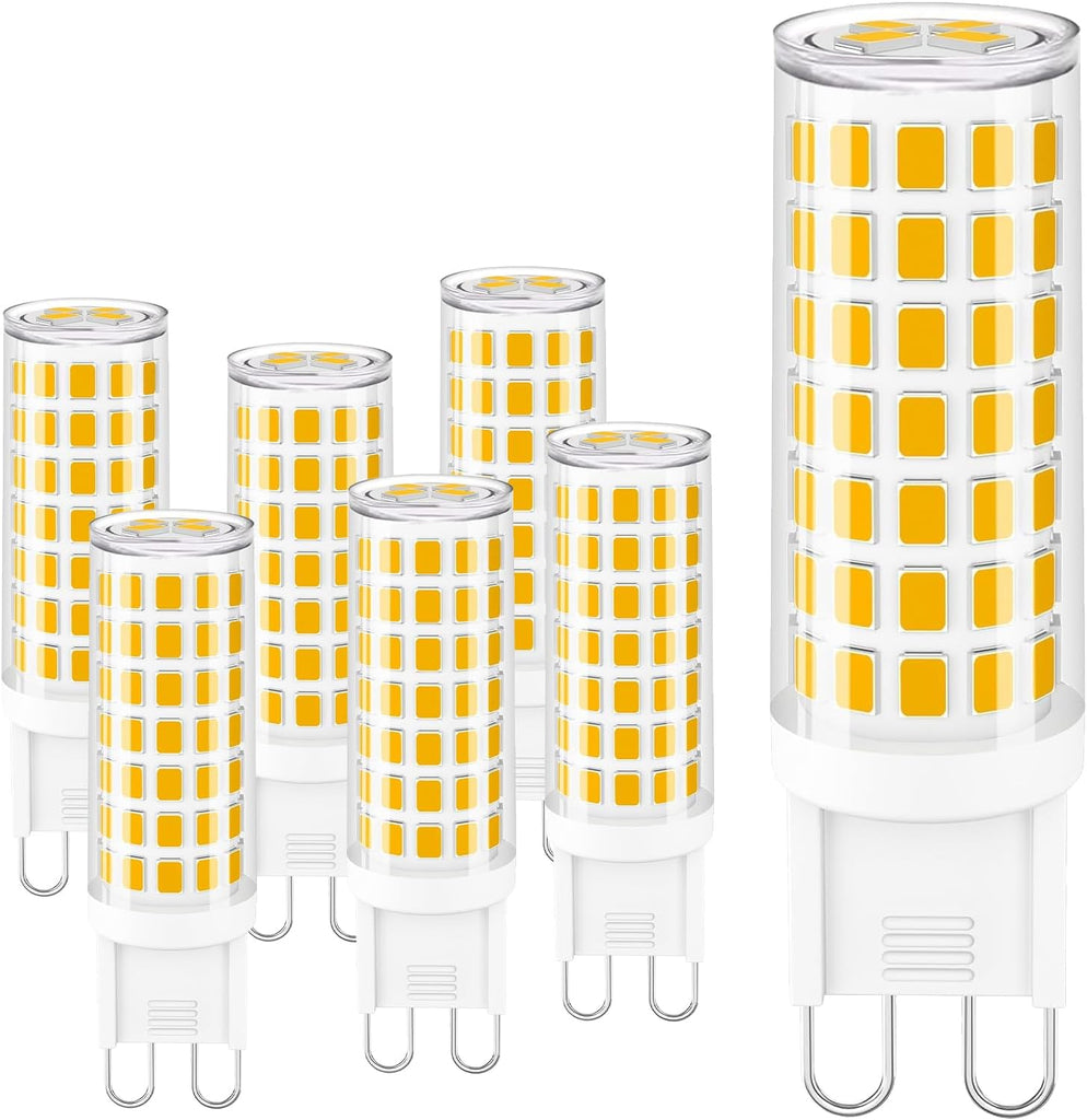 G9 LED Bulb 3000K Warm White 6W, 60W Equivalent Halogen Replacement