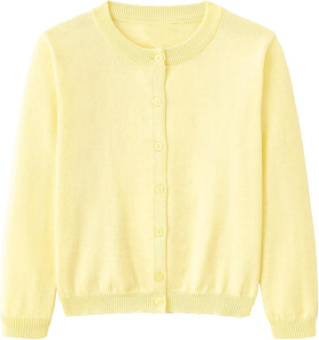 Sweater School Uniforms Toddler Long Sleeve Button Knit Solid Sweaters Tops
