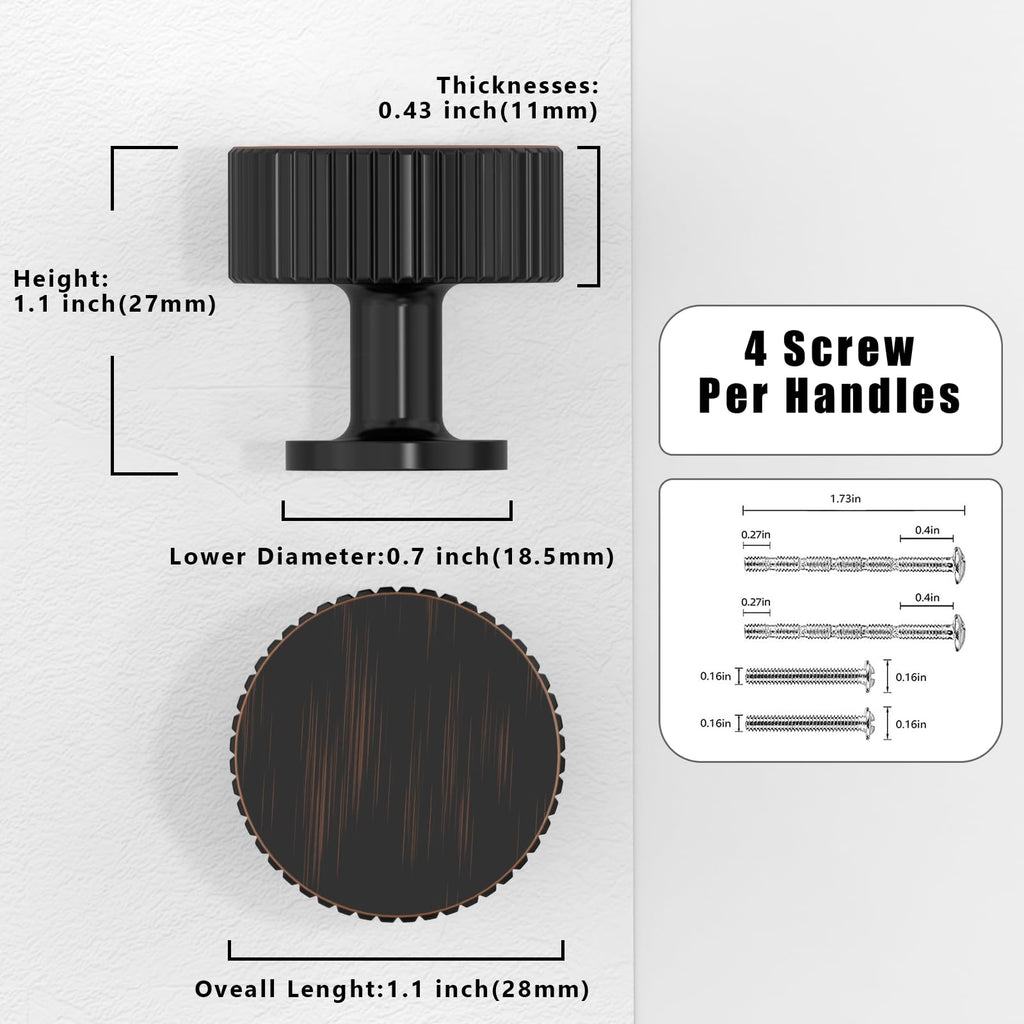 10 Pack Oil Rubbed Bronze Kitchen Cabinet Knobs Cabinet Pulls Drawer Knobs Cabinet Hardware Zinc Knobs for Drawers