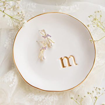 Ceramic Jewelry Tray, Trinket Dish, Gifts for Women (M)