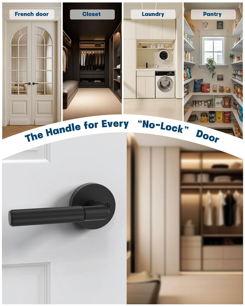 2 Pack Matte Black Dummy Interior Door Handle