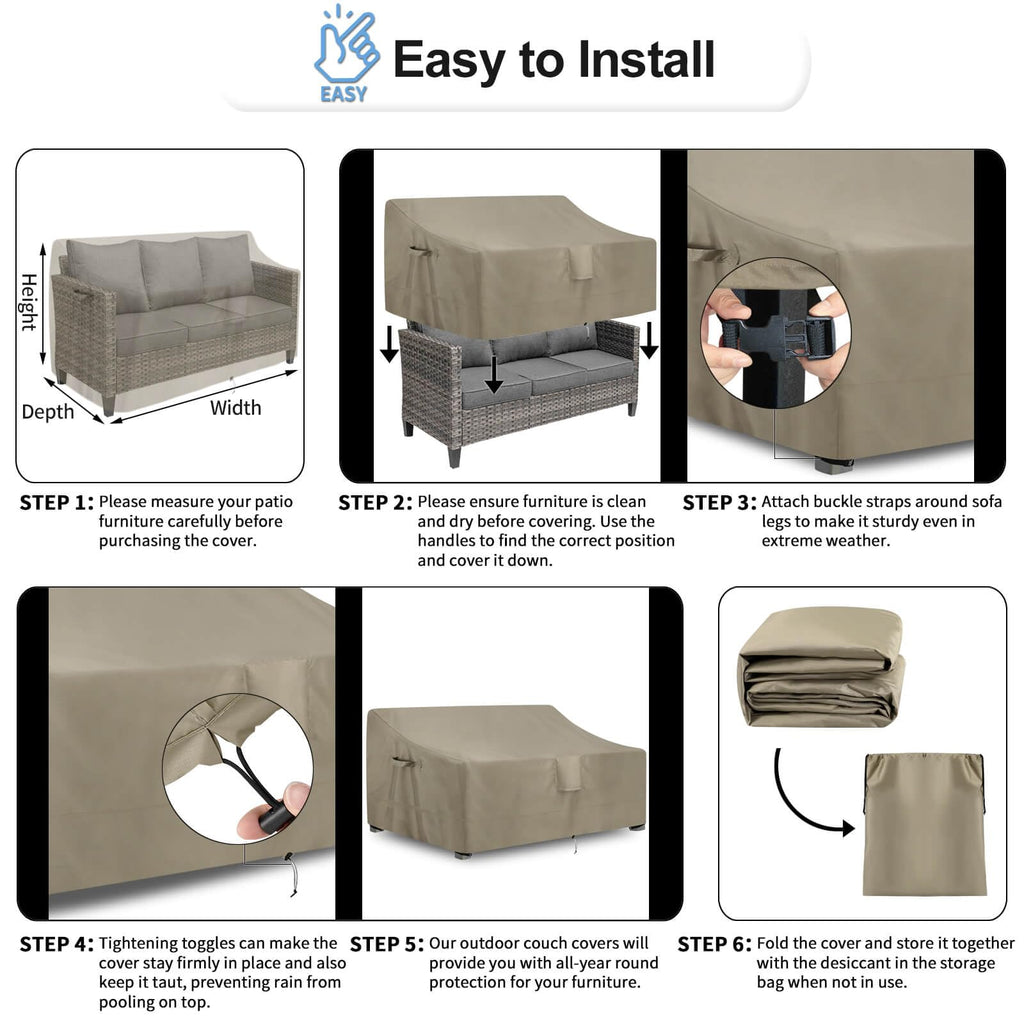Outdoor Waterproof Loveseat Couch Cover