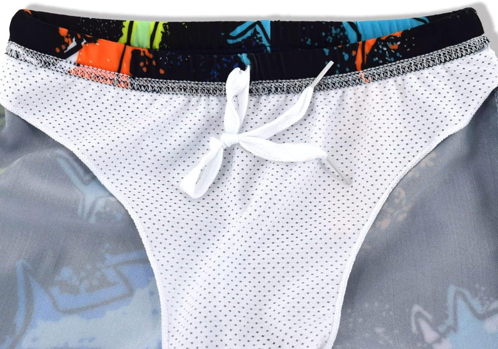 Boys Long Sleeve Rash Guard 2 Piece Swim Set UPF 50+