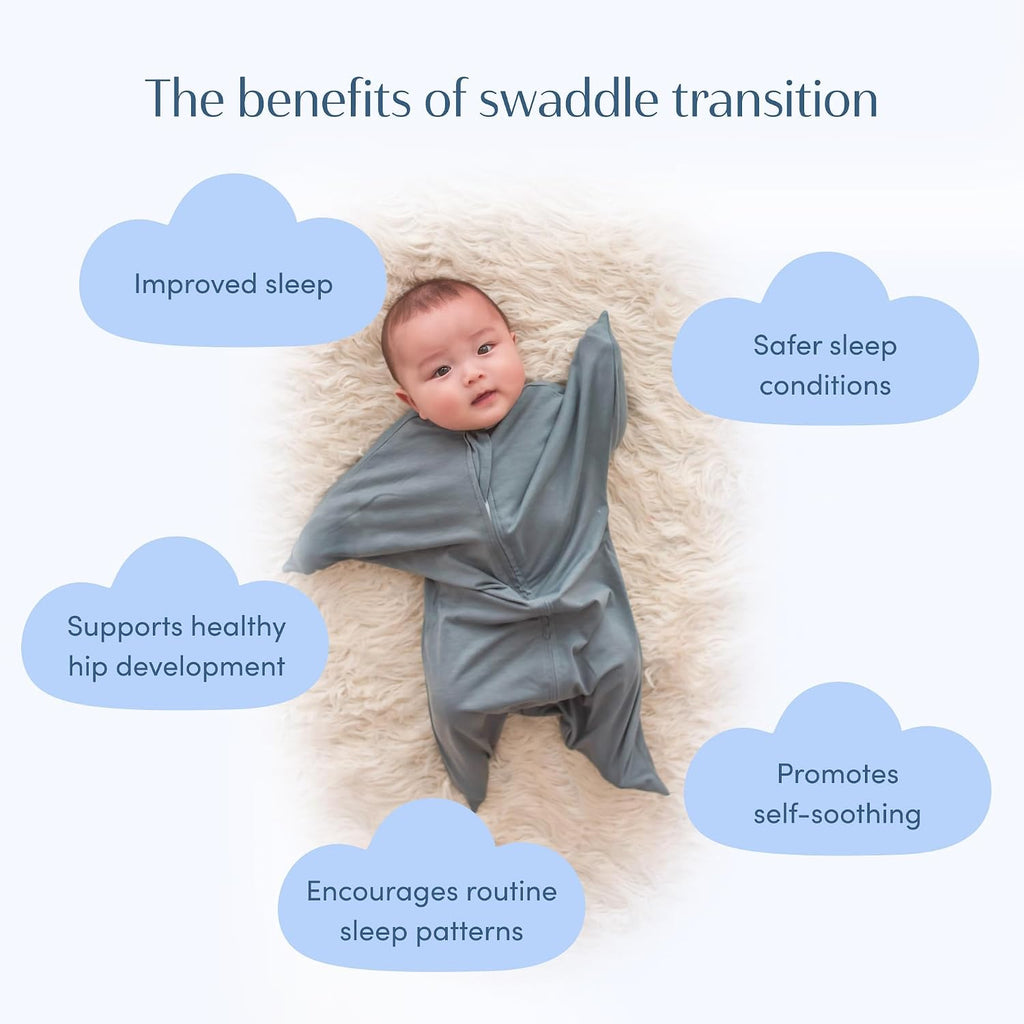 Transition Swaddle Pack - Starfish Design for Self-Soothing & Better Sleep - Ideal for Rolling Babies