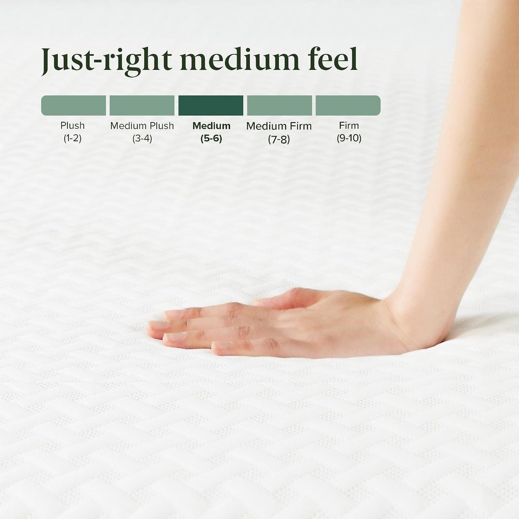 10 Inch Queen Cooling Essential Memory Foam Mattress, Medium Feel | Designed for Cooler Sleep, Soothing Pressure