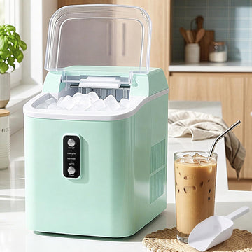 Nugget Ice Maker Countertop, 6-Min Fast Chewable Pellet Ice, 24lbs/24H Portable Ice Machine with Self-Cleaning, Ice