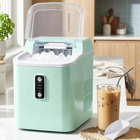 Nugget Ice Maker Countertop, 6-Min Fast Chewable Pellet Ice, 24lbs/24H Portable Ice Machine with Self-Cleaning, Ice