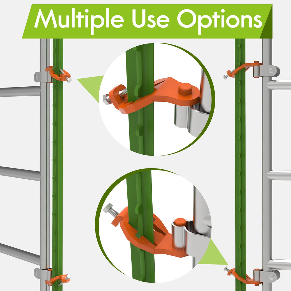 T-Post Gate Hinge Pins - Heavy Duty Gate Hanger, Hang a gate from a Metal T Post, Steel Gate Hinges Target Hanger for