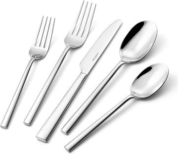 Silverware Set, 40-Piece Forged Flatware Cutlery Set Premium Stainless Steel, Service for 8