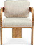 Yorick Modern Dining Chair Set of 2 with Cushion, Solid Wood Dining Room Armchair Set