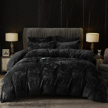 Duvet Cover Set Queen, 3pcs Ultra Soft Breathable Comforter Cover Set, Luxury Cozy Flannel Duvet Cover