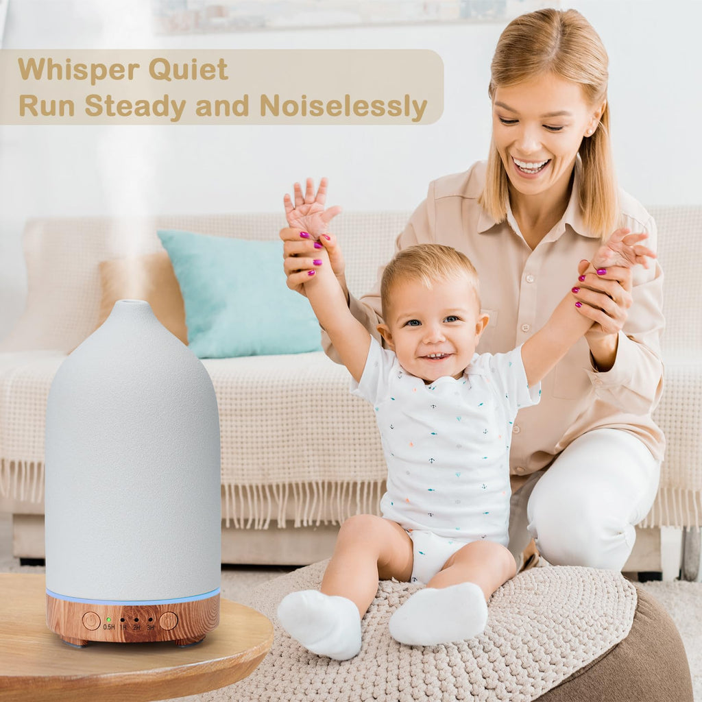 Ceramic Essential Oil Diffuser Aromatherapy Diffuser Bedroom Room Cool Mist Humidifier Stone Air Diffusers with