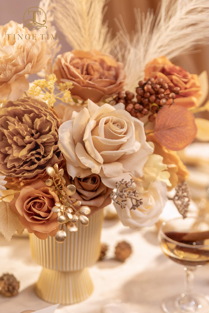 Boho Artificial Flowers Box Combo Nude Wedding Decor