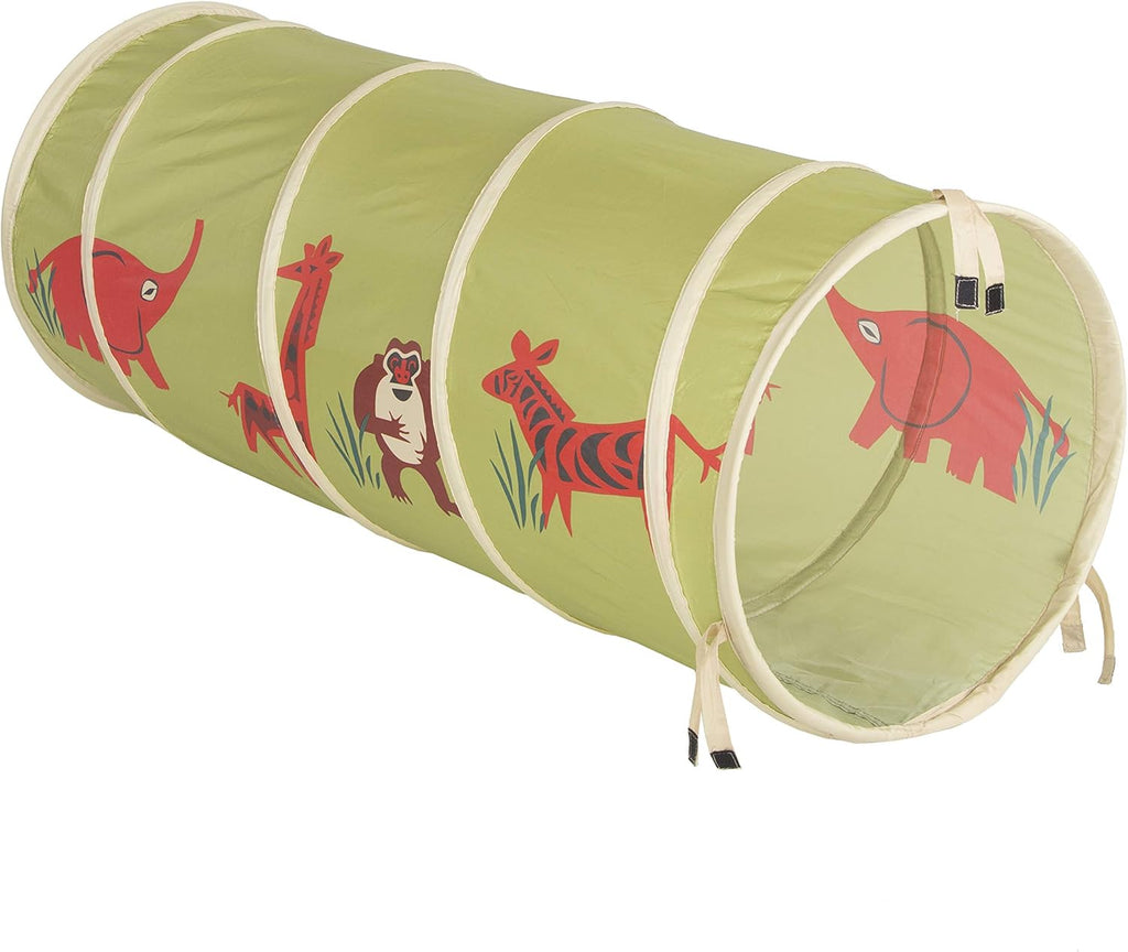 Kids Safari Fun Dome Tent Crawl Tunnel Combo Indoor / Outdoor Fun,Multicolor