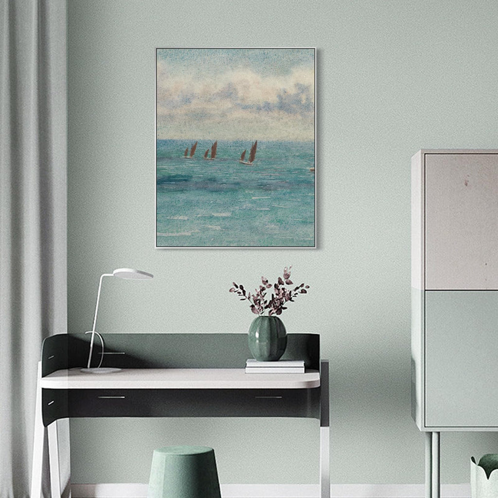 36x48 Canvas Floater Frame for Modern Art Prints, 5/6" Deep, Silver