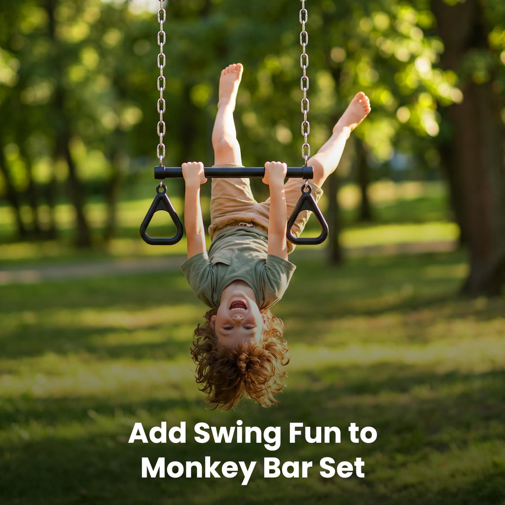 Heavy Duty Monkey Bars for Kids Backyard with Gym Bars & Swing