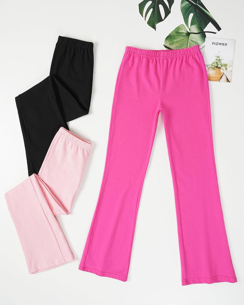 Girls Flare Leggings Kids Casual Bell Bottom Pants for Teen Girls