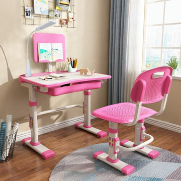 Kids Desk and Chair Set Children School Study Desk for Boys Girls