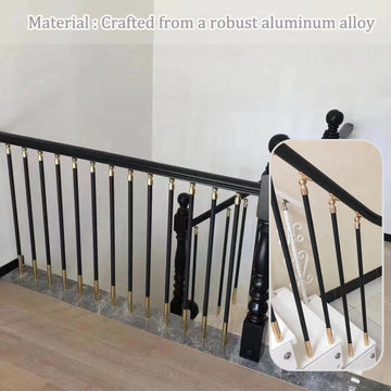 Balusters Spindle for Stairway, Metal Railing Column, Indoor Staircases Aluminum Alloy Post with180° Adjustable