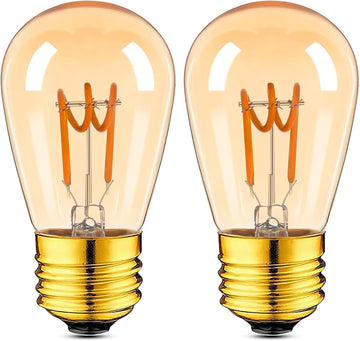 E26 25 Watt Amber LED Light Bulbs,Vintage Edison Bulb for Decorative