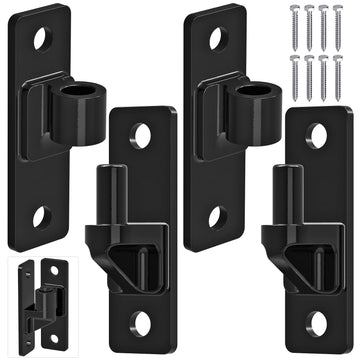 Heavy Duty Gate Hinges 6MM Thick Carbon Steel, Load Capacity Black Wall Mount Gate Hinge with 8 Screws