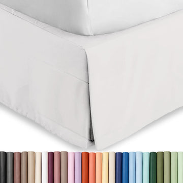 Bed Skirt 15-Inch Drop 1800 Ultra-Soft (Cal King, Antique White)
