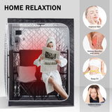 Gollense Portable Infrared Sauna for Home Spa 2 Person Full Size Personal Far Infrared Sauna Box with 2 Foldable