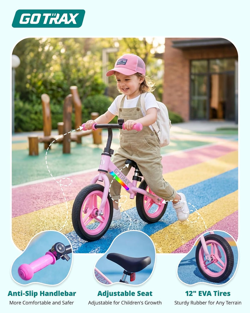KS12 Toddler Balance Bike, 12" No-Pedal Bike for Boys&Girls Ages 2-5