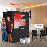 2 Person Saunas for Home, Infrared Portable Sauna for Home 2 Person, Relief Muscle Pain