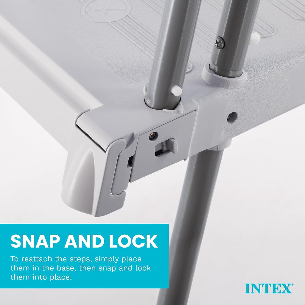 28077E Heavy Duty Deluxe Pool Ladder with Removable Steps for 52 Inch Depth Above Ground Pools