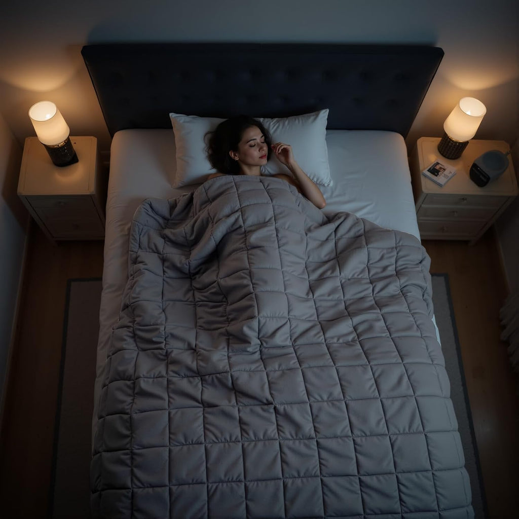 Weighted Blanket for Adults(78" x 85",25lbs) Twin Size Soft Cooling Heavy Blanket for Sleeping,Breathable Blanket