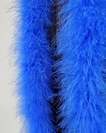 20g Fluffy Marabou Feather Boa for DIY Craft Sewing Trim Home Wedding Party Decoration-Acid Blue - 2 Yards