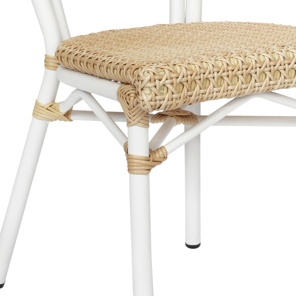 Aluminum Indoor/Outdoor Stackable Chair, Natural, 2-Pack