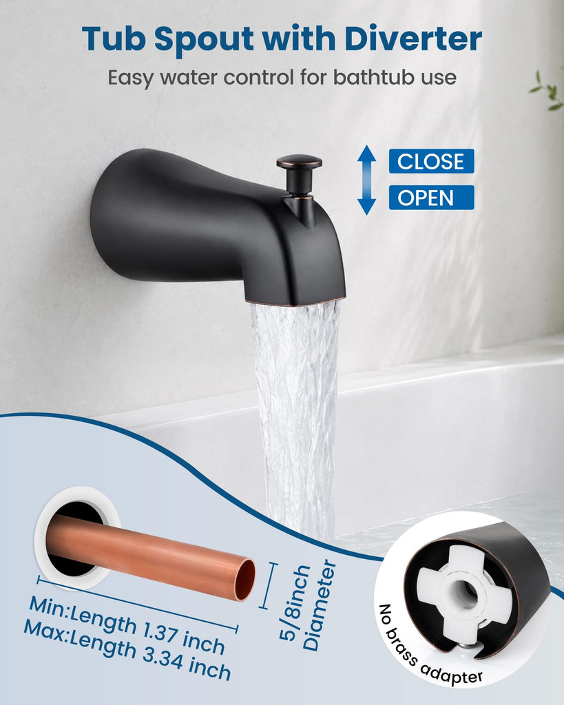 10 Inch Shower Faucet Set,Bathtub Faucet Kit,Oil Rubbed Bronze