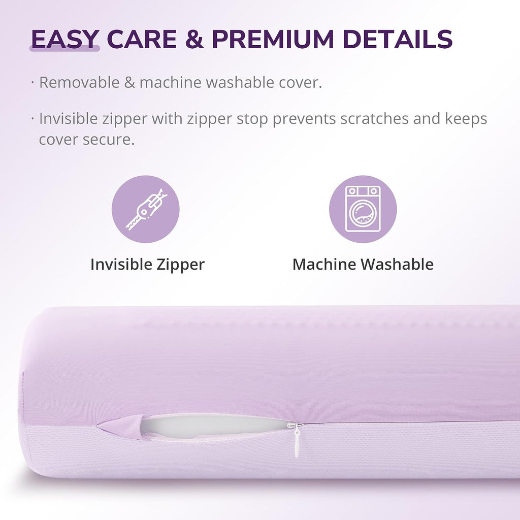 Cooling Gel Memory Foam Pillow, Contour Neck Support, Reversible | Ergonomic Pillow, Removable Washable Cover, For