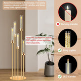 4 Sets Candelabra Centerpieces for Tables,42'' Tall 5 Arms Candlesticks Holder with Lampshade,Wedding Centerpieces