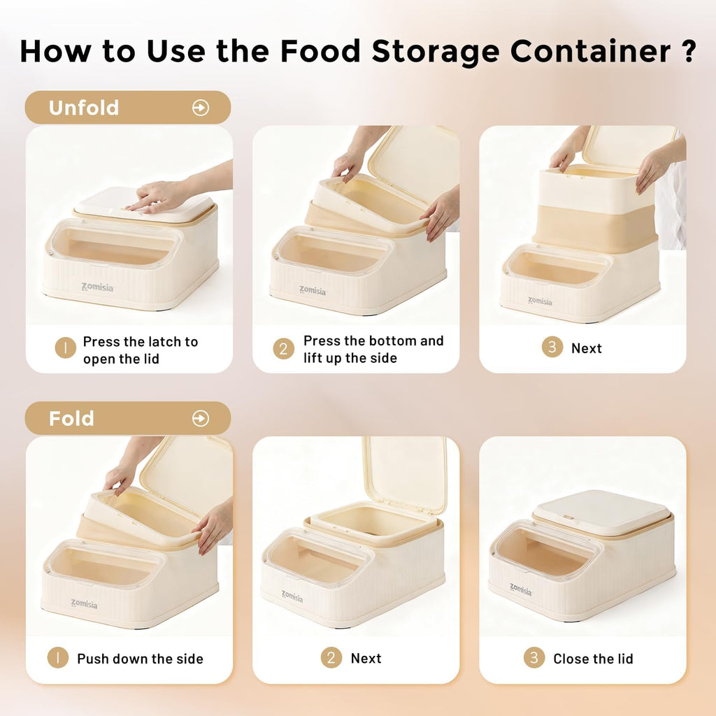 20-30lbs First-in, First-out Collapsible Dog Food Storage Container