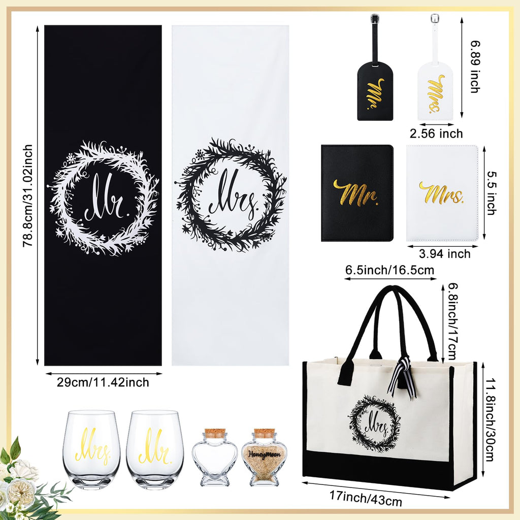 11 Pcs Wedding Gifts for Couples 2026, Honeymoon Mr and Mrs Gifts