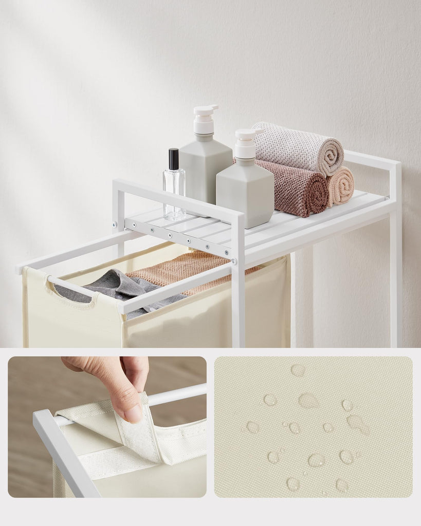 47 Litre Laundry Basket with Shelf