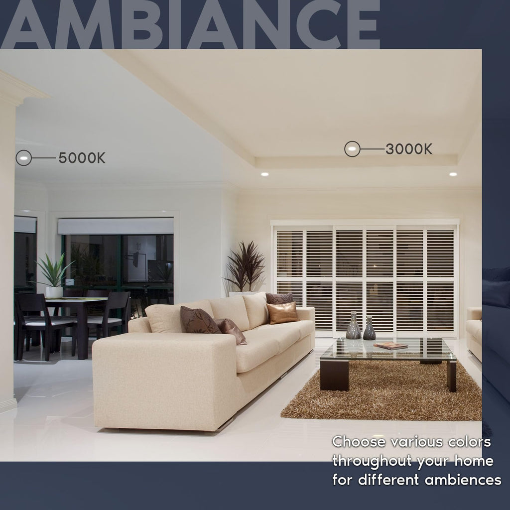 4 Inch Trimless LED Recessed Lights with Junction Box, 15W