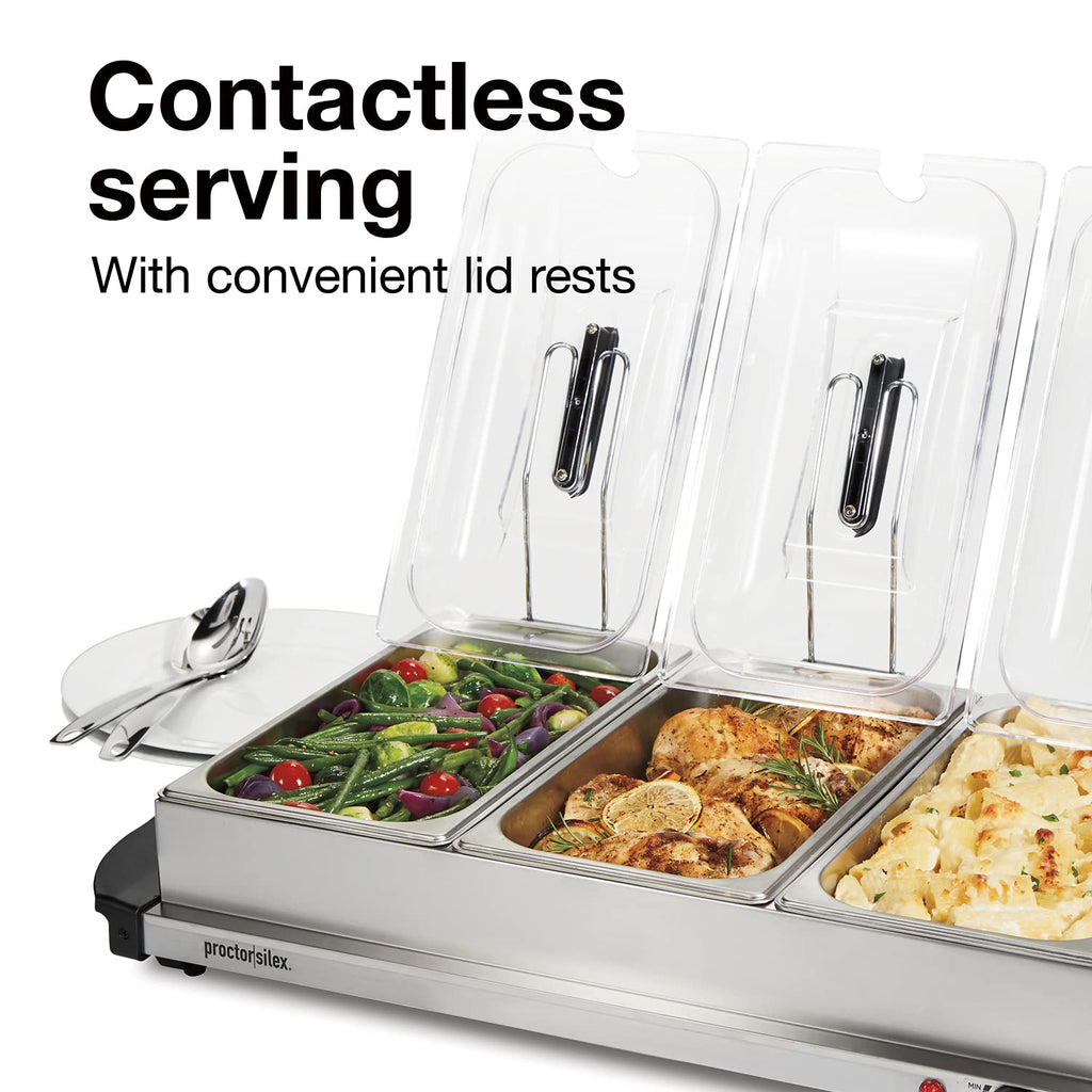 Electric Buffet Server & Food Warmer With Lids