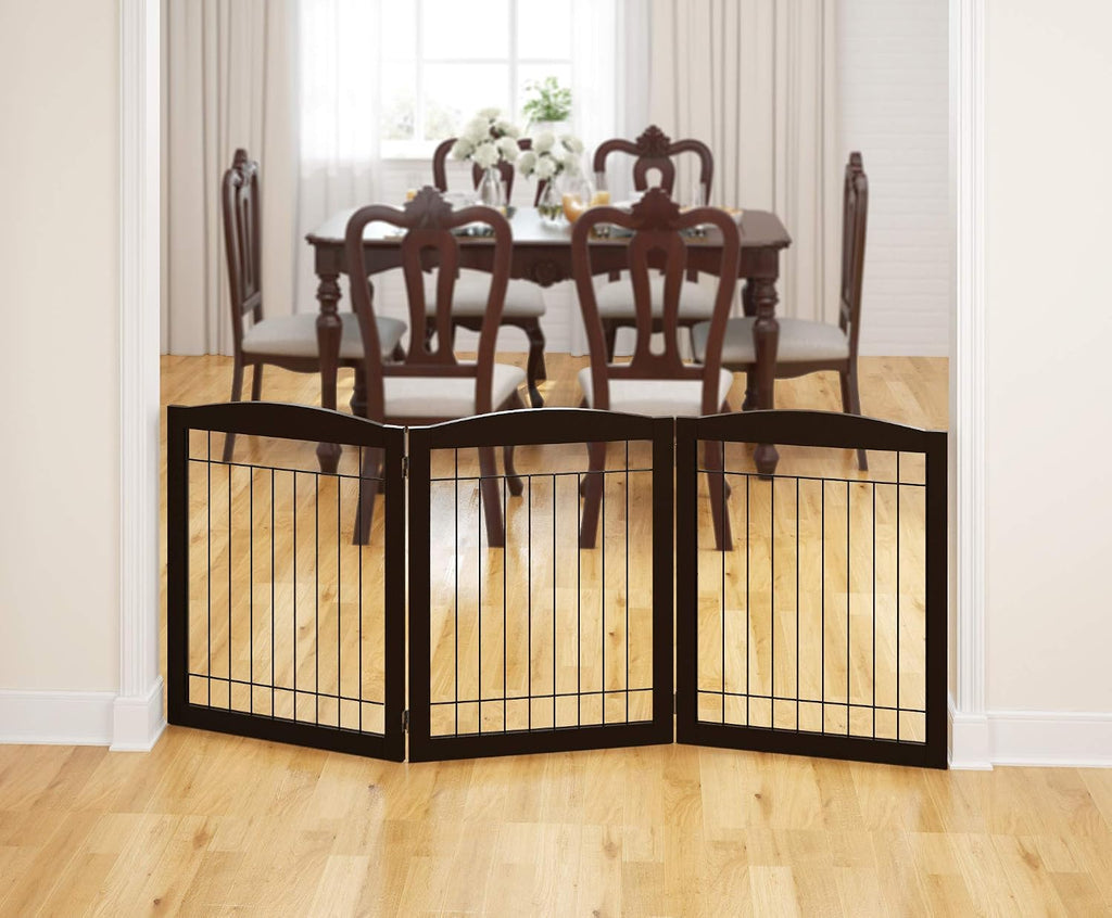 Extra Wide Foldable Dog gate for Doorway, Indoor, 72" Wide, 30" H