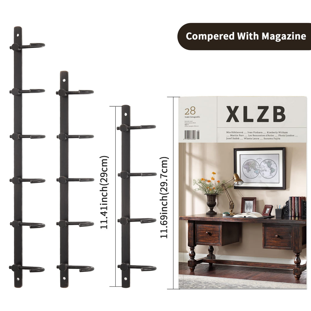 Bronze Towel Hooks, Bathroom Rail Hook Rack Wall Mounted, Antique Oil Rubbed Brass Cloth Coat Rack with 5 Hooks